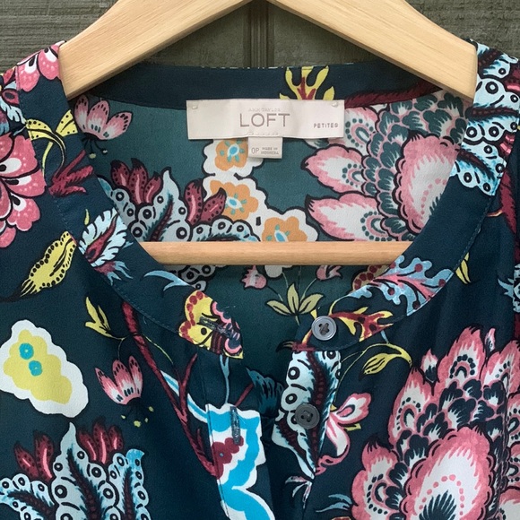 Loft Petites Fall Button front dress - Picture 3 of 4